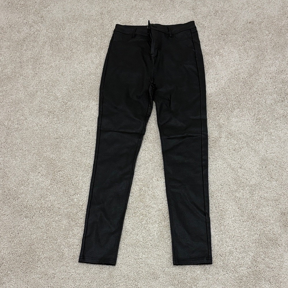 Fashion Nova Charcoal Leather Pants